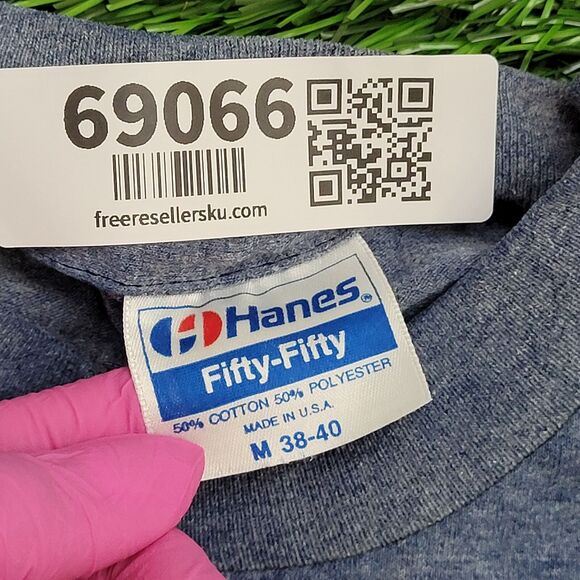 Vintage 80s Hanes Shirt Medium 18x26 Bleached USA - Picture 8 of 13